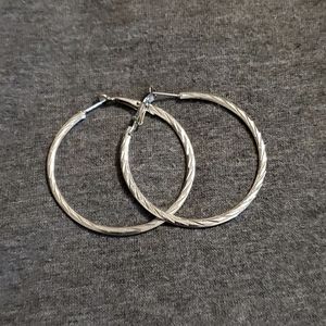 Sterling silver hoops